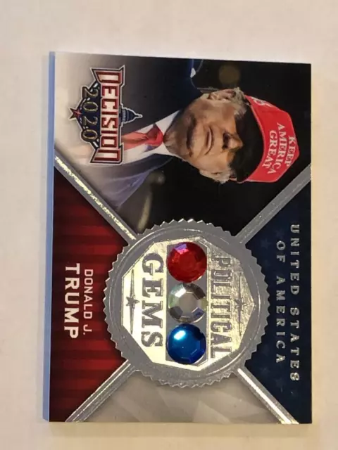 2020 Leaf Decision 2020 Political Gems  #PG-1 Donald J. Trump