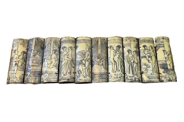 art-asiatique-erotique-plaquettes-en-os-kamasutra-eur-100-00