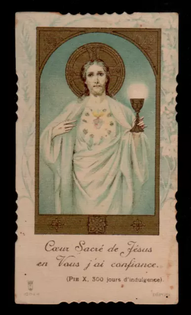 Santino Holy Card SANTA LEGA EUCARISTICA  n° 10044 SACRO CUORE DI GESU' CROMO