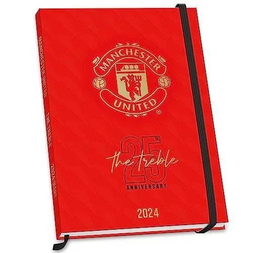 Manchester United FC 2024 Diary, Week To View A5 Size Diary, Official Product