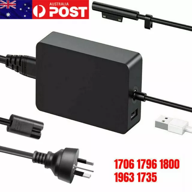 65W Power Adapter Charger For Microsoft Surface Book Pro 3/4/5/6/7 1706 Tablet