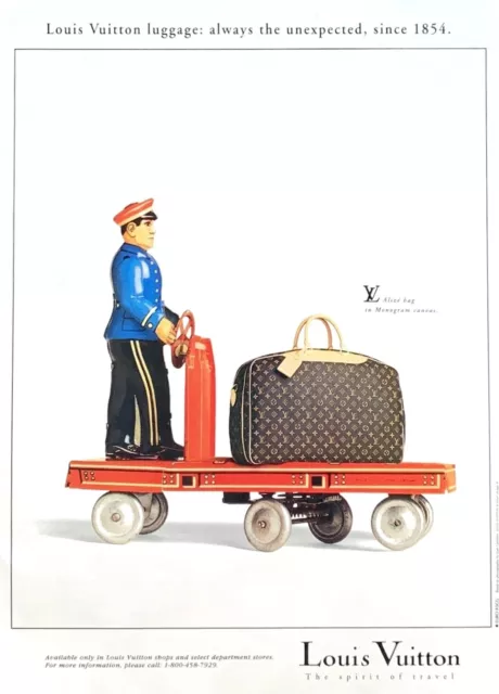 1987 LOUIS VUITTON The Art of Travel Jean Lariviere Photo 2 page PRINT AD