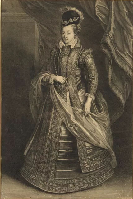 "Portrait of a Queen (?)", copper engraving, 17th/18th century