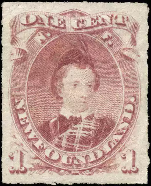 Canada Newfoundland Mint VF 1877 1c Scott #37 Edward Prince of Wales Stamp