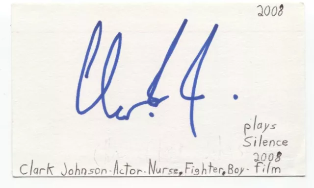 Clark Johnson Signed 3x5 Index Card Autographed Signature Actor Director