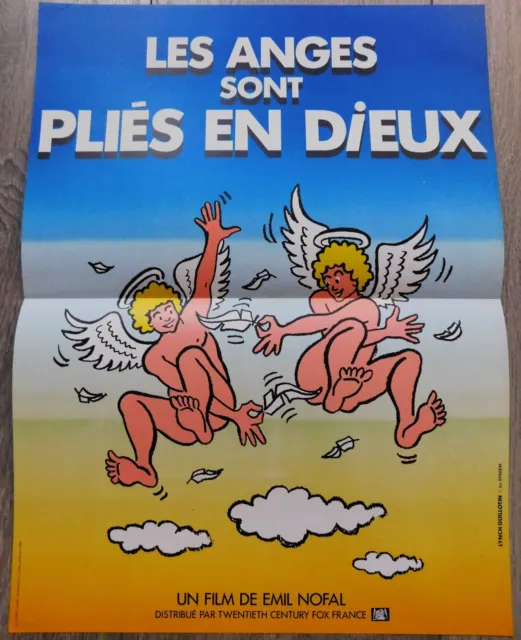 Les Anges Sont Plies en Deux Affiche ORIGINALE Poster 40x60cm 15"23 1985