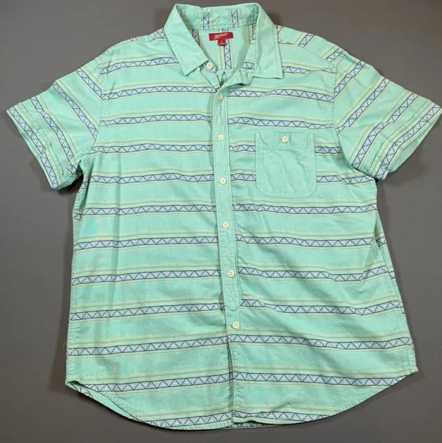 Arizona Jeans Co Men's Multicolor Plaid Short Sleeve Button Down Shirt Size XL
