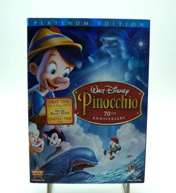 Walt Disney Pinocchio 70th Anniversary Platinum Edition DVD New