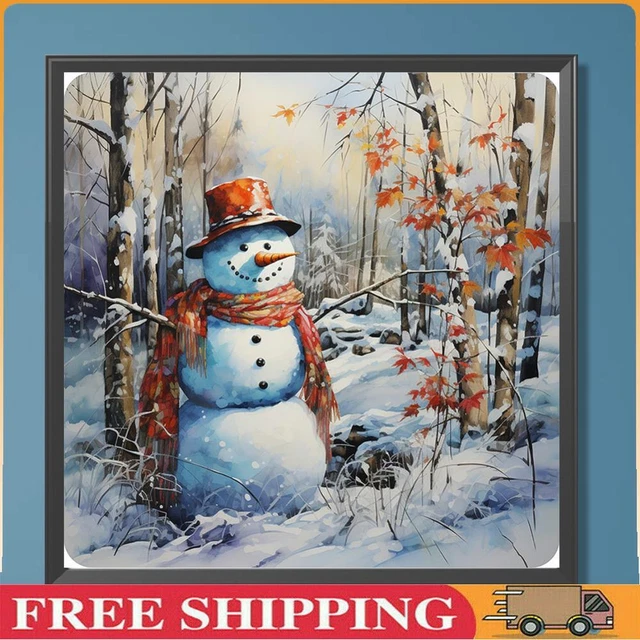 Paint By Numbers Kit DIY Oil Art Snowy Land Picture Home Wall Decor 40x40cm ~