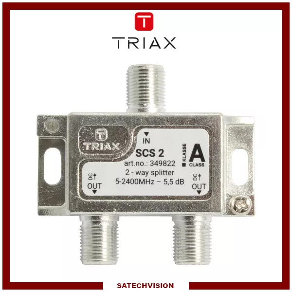 Répartiteur ULB Terrestre et Satellite (5 à 2400 MHz) 2 Voies Triax SCS-2