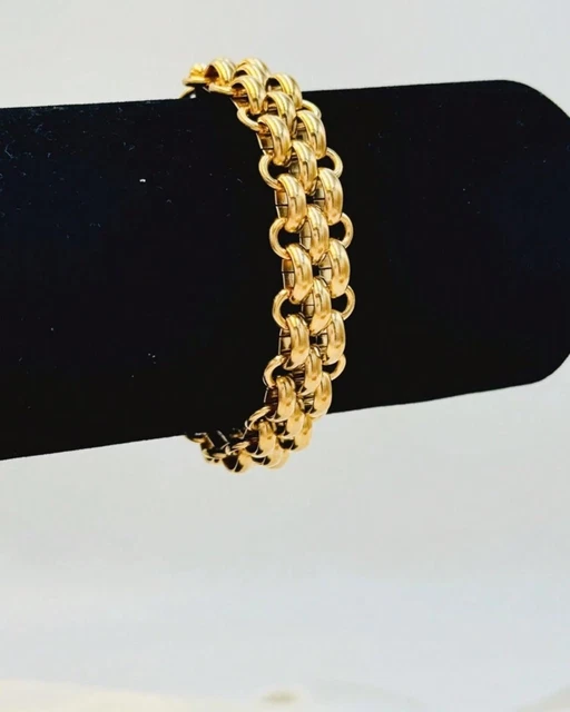 Lot De 6 Bracelets Femme Dorés - Acier Inoxydable, Réglables, Style Chaîne Jaune