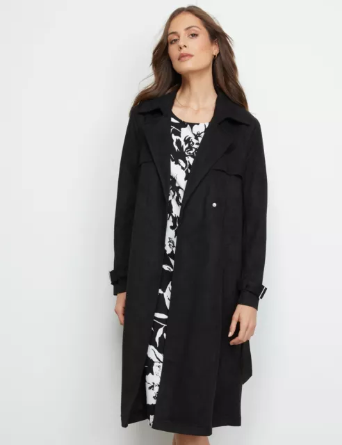 Liz Jordan - Womens Coat -  Suede Trench Coat