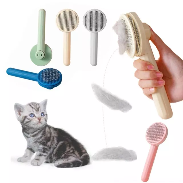 Pet Hair Remover Dog Cat Comb Grooming Massage Deshedding Self Cleaning Brush