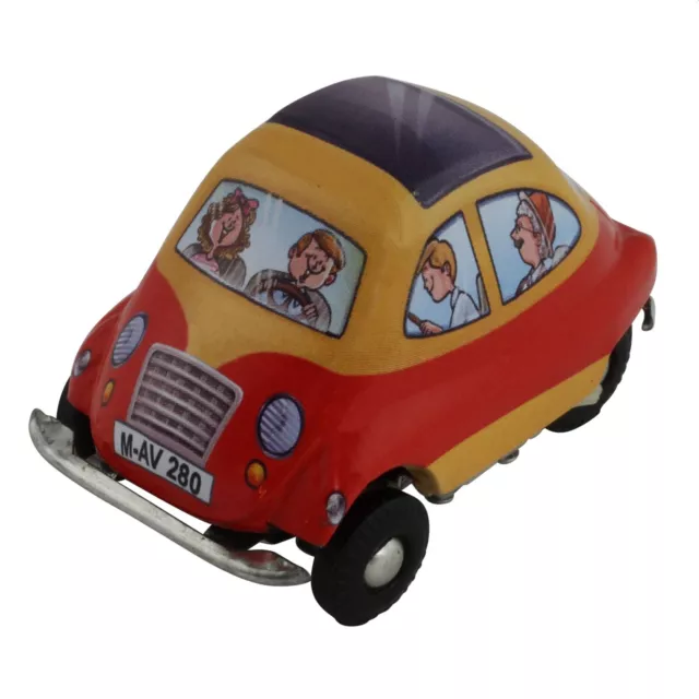 Blechspielzeug - Aufziehauto - Mini Racer - gelb rot - Blechauto 3