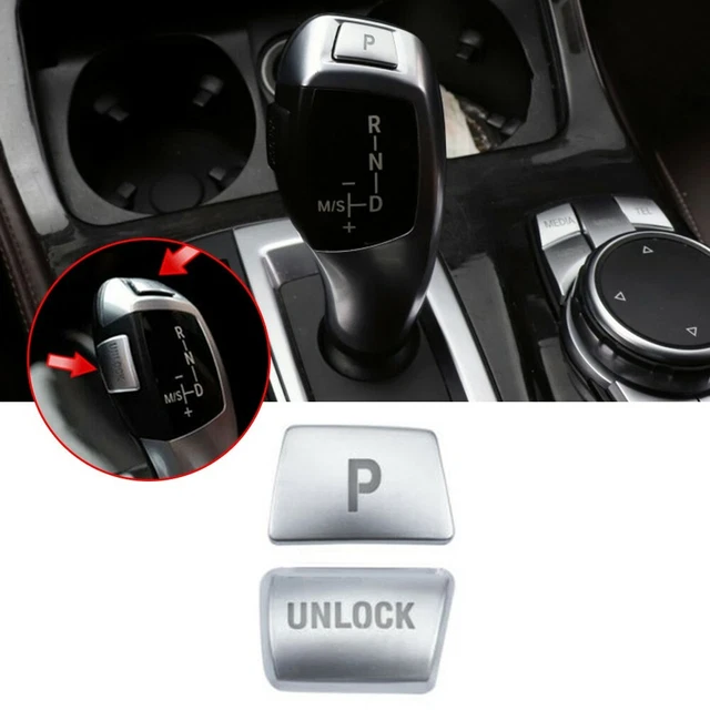 Pulsante ingranaggio ABS Shift P & pulsante sbloccato copertura bordo 2 pz per BMW 3