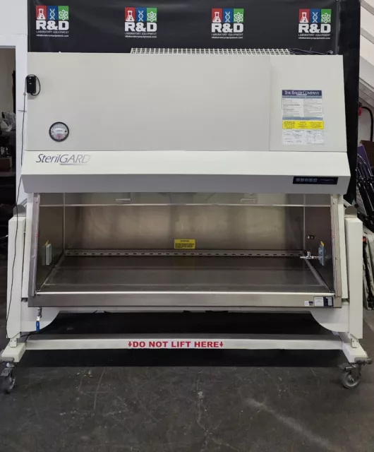 Baker 6ft SG603A-HE A2 Biosafety Cabinet w/ UV & Hydraulic Stand - FULLY TESTED