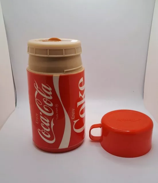 Aladdin Lunchbox Thermos COCA-COLA 1980s Plastic. Works!