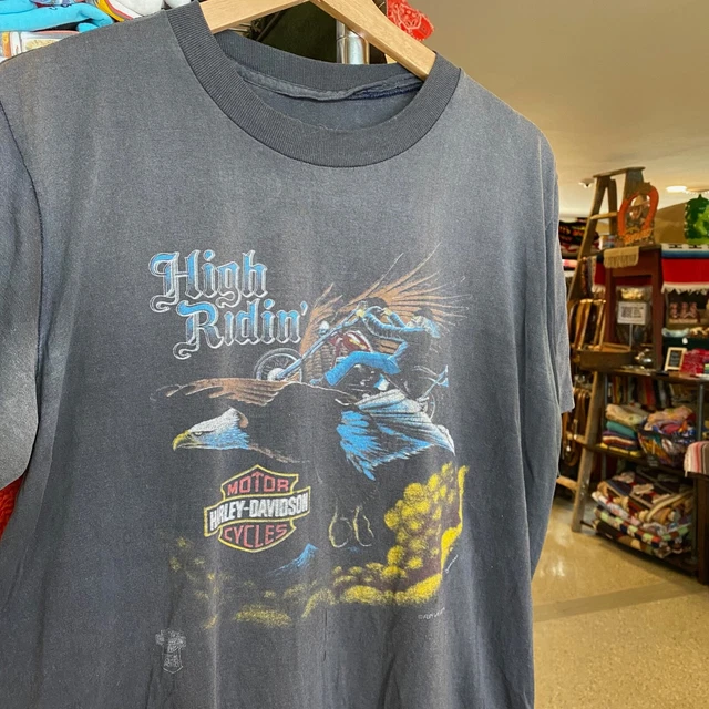 Vintage Harley-Davidson Motorcycle Paint Bike T-Shirt, Men's Size Large unclear black type Vintage Second Hand