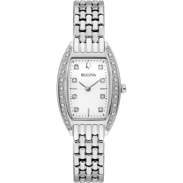 $425 MSRP | Bulova Women’s Diamond Accented Silver Tone Ladies Watch 96R244 NEW