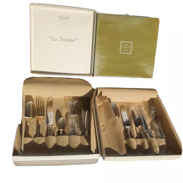 christofle couverts spatours set  "la trousse" Cuillères Fourchettes