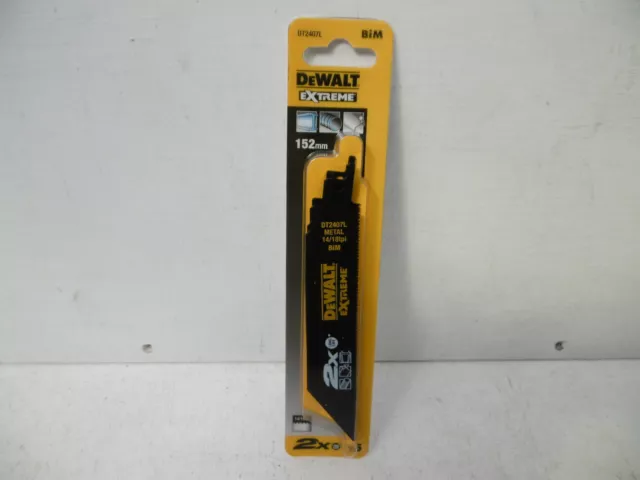 DEWALT EXTREME DT2407L 152MM LONG LIFE METAL CUTTING RECIP SAW BLADES x 5