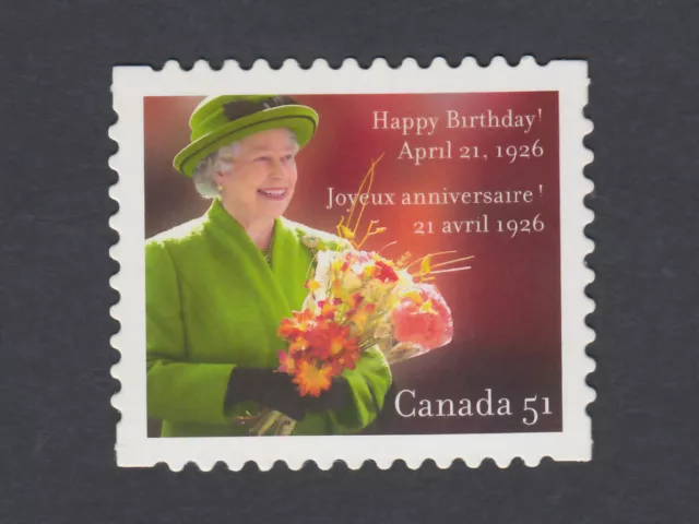 QUEEN = 80th  BIRTHDAY = DIE CUT to shape booklet stamp Canada 2006 #2142i MNH