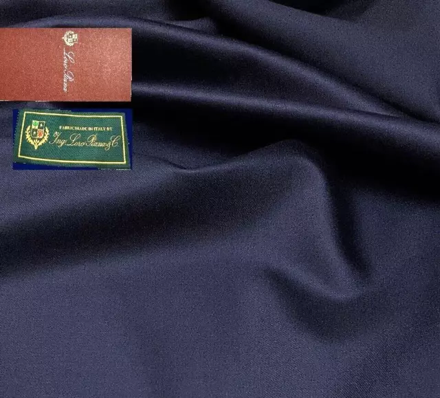 Loro Piana heavy Navy pure cashmere luxury fabric for jacket coats LIMITED STOCK