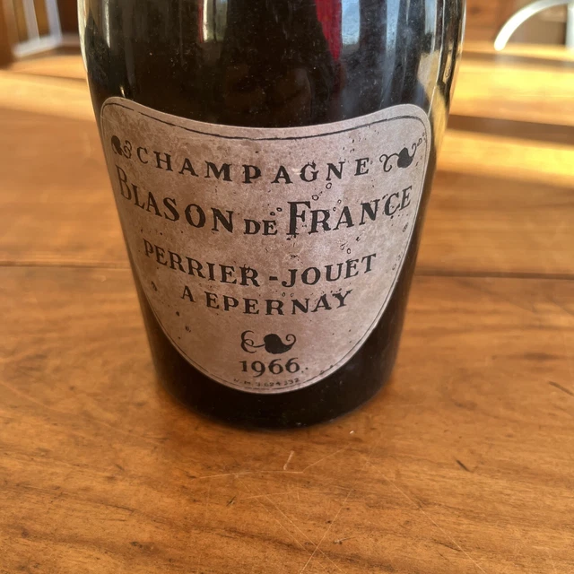 ANCIEN BOUTEILLE DE Champagne Blason De France Perrier Jouet À Epernay