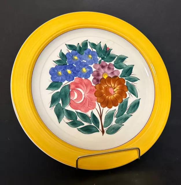 Vernon Kilns MODE 12” Chop Plate Fruit Floral Border Gale Turnbull ULTRA  shape