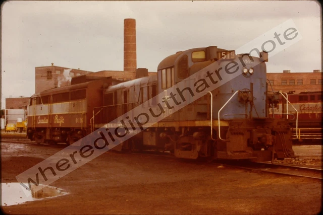 Orig. Slide Boston & Maine BM 1519 Alco RS3 9-29-1970 St. Luc Quebec