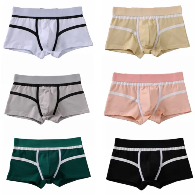 3,6 Pack Mens Cotton Underwear Boxer Shorts Bulge Pouch Trunks Underpants