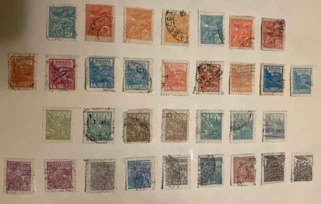 BRAZIL postage stamps lot of 32 old different