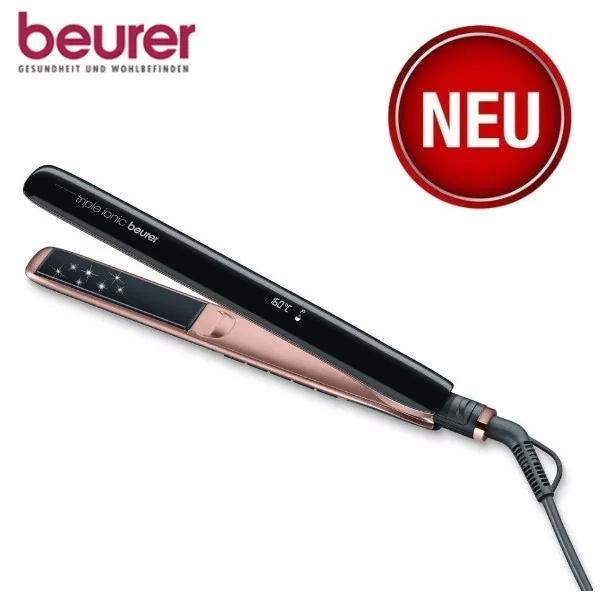 Beurer HS 80 HairCare Haarglätter Ionic LC-Display Haarstyler Glätteisen HS80