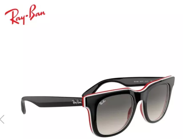 Ray Ban Women’s Black/Red/White RB4368 Square Sunglasses!!