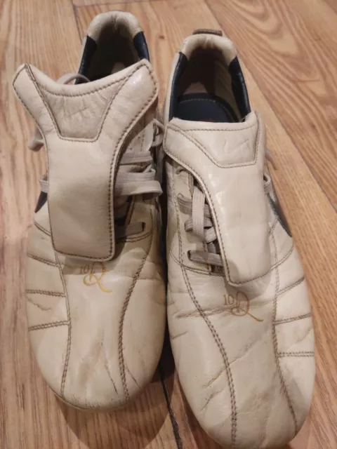Nike Tiempo Legend Ronaldinho R10 2007 FG Cream UK 9 VINTAGE VERY VERY RARE