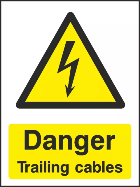 Trailing Cables Signs Stickers Caution Warning Danger Hazard [V6WELE0058] Beware