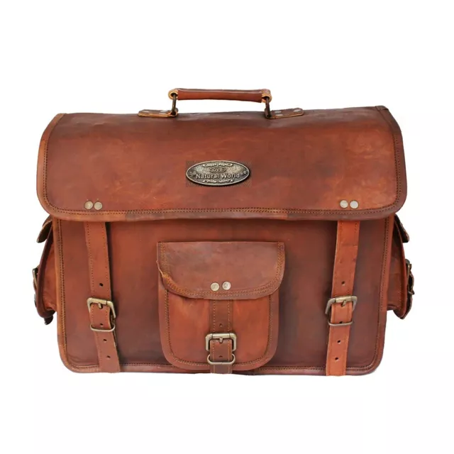 18" Top Ventas Maletines Hombre Bandolera Vintage de Piel para Bolsa Portátil