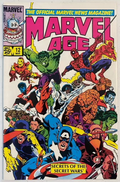 Marvel Age #12 (1984) Marvel Spider-Man Black Costume Art/Predates ASM #252 NM