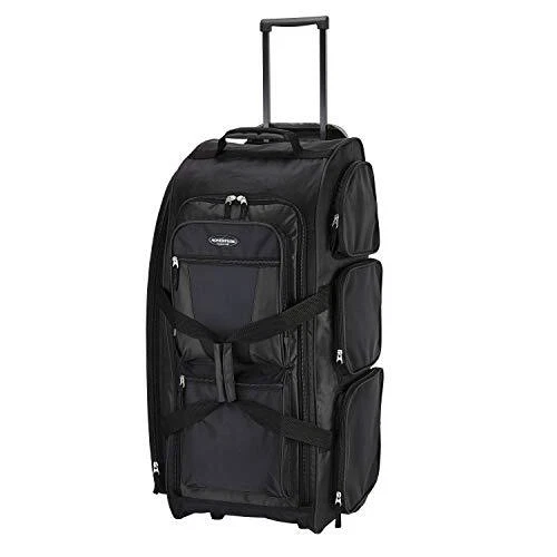 Xpedition 30 Inch Multi-Pocket Upright Rolling Duffel Bag, Black, 30" Suitcase