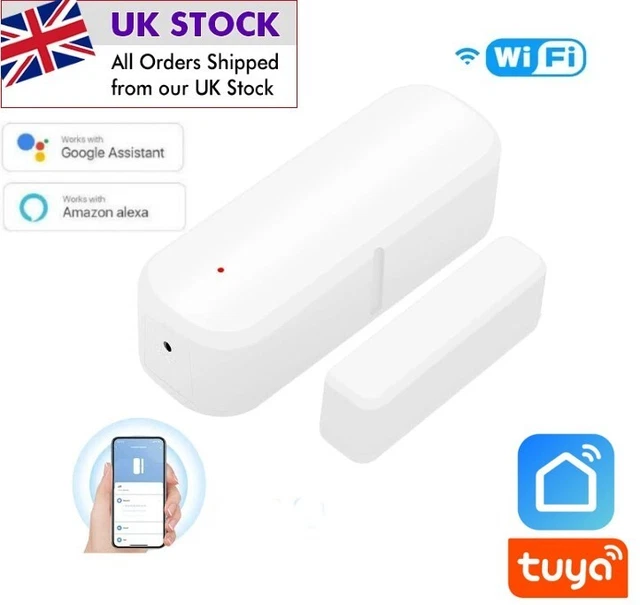 SMART DOOR WINDOW Sensor WiFI App Detector Magnetic Alarm Google Alexa ...