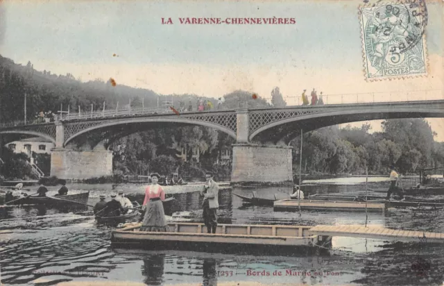 Cpa 94 La Varenne Chennevieres / Bords De Marne Au Pont