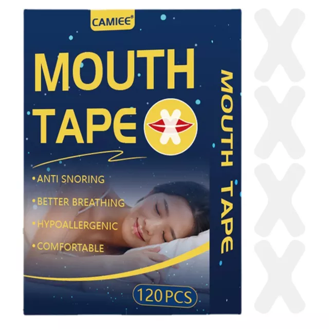 120 Stück Mundband für Nase, verbesserte Atmung, weniger Schnarchen