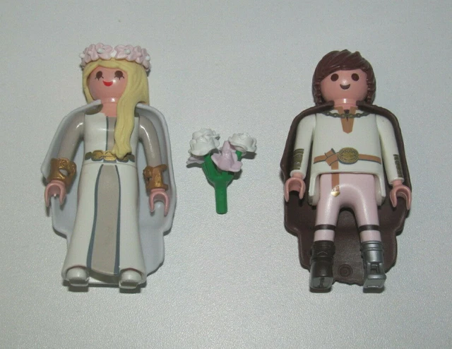 Figurine Playmobil Moyen-Âge - Astrid Cavalière De Dragon - Chevalière Natte Blonde - Occasion