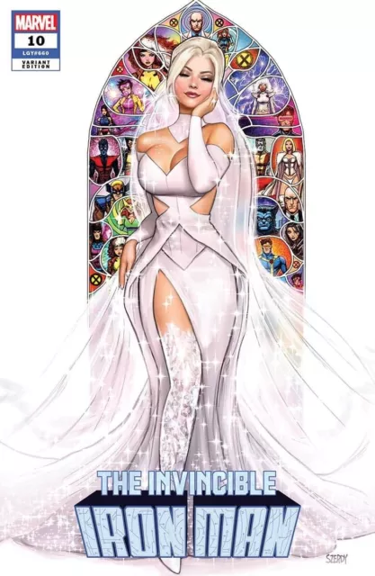 🔥 INVINCIBLE IRON MAN #10 SZERDY EMMA FROST Wedding Trade Dress Variant