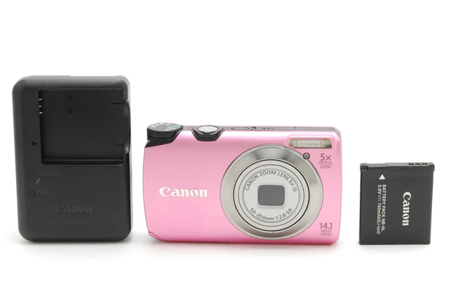 NEAR MINT] CANON PowerShot A3200 IS Pink 14.1MP 4x Digital