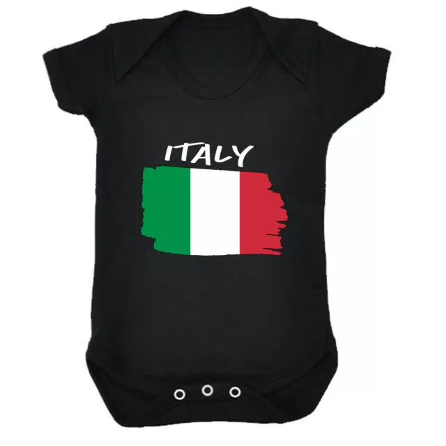 Italy Country Flag Nationality - Soft Babygrow Bodysuit Gift Newborn Grow Baby