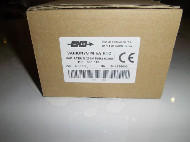 variateur moteur monophasé ventilation extraction varionys 6 amperes co2