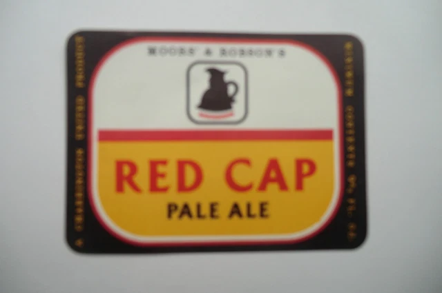 Moors & Robson's Charrington Red Cap Pale Ale 9 2/3  Brewery Beer Bottle Label