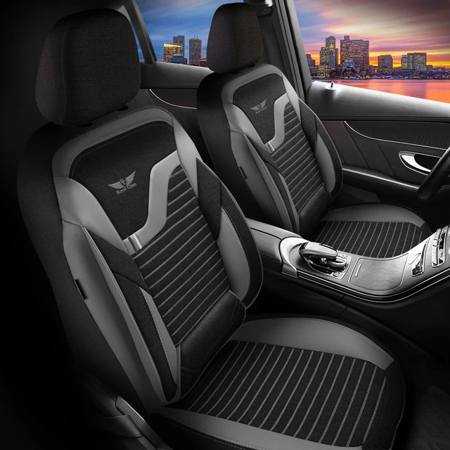 HOUSSES DE SIÈGE Compatibles Pour Renault Clio En Beige-Noir EUR 180,50