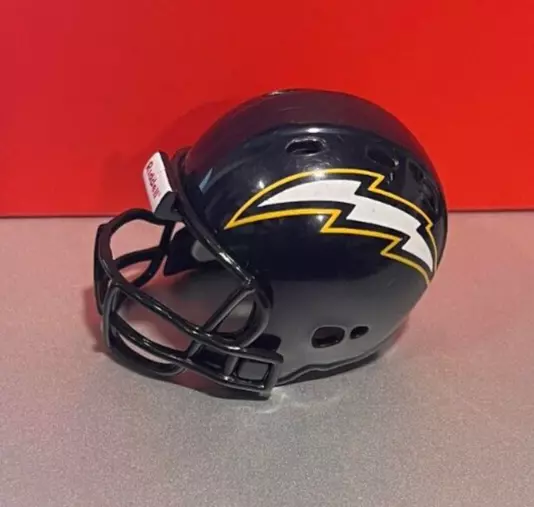 Riddell pocket pro football helmet San Diego Los Angeles Chargers REVLUTION blue